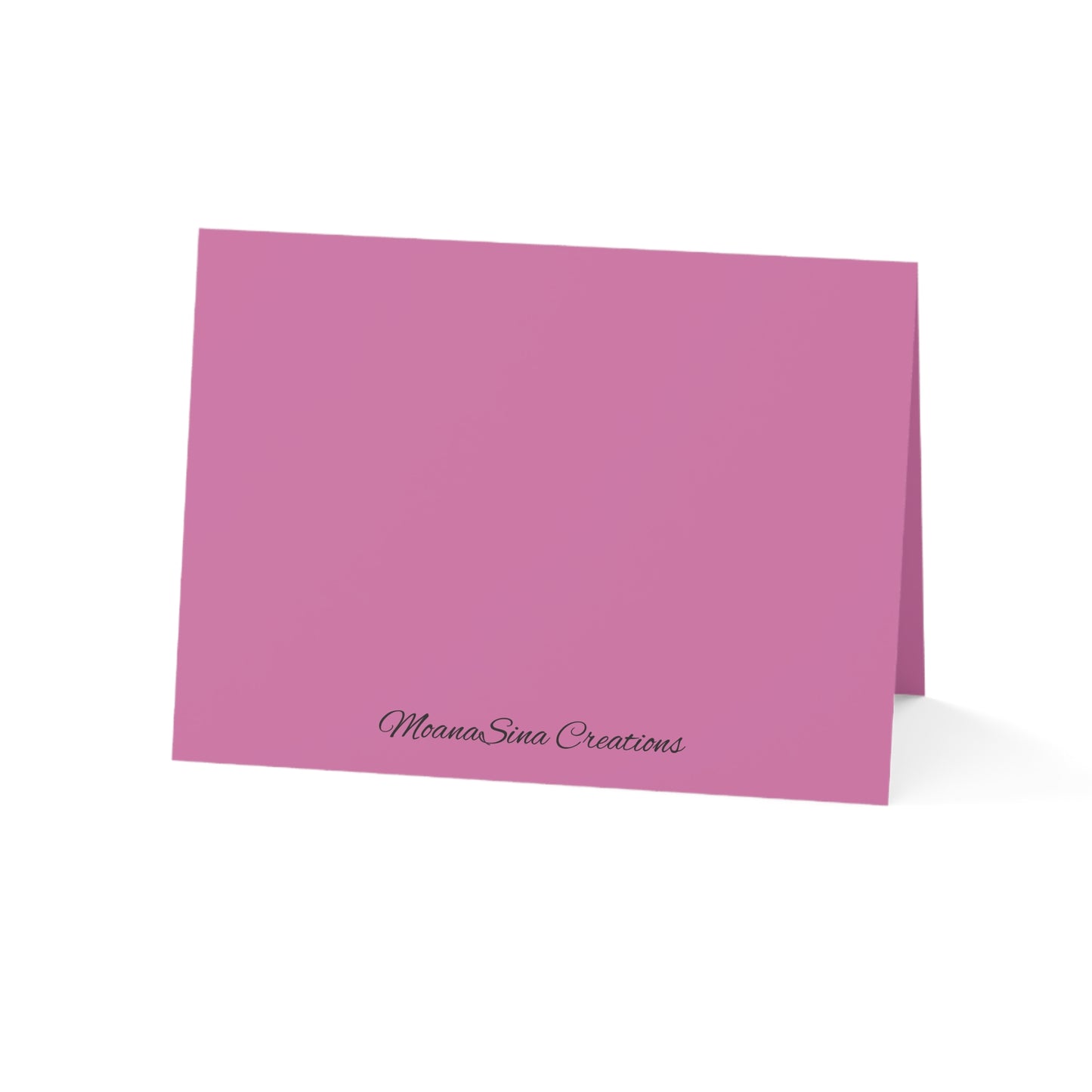 Aloha Floral Folded Greeting Cards Pink and Magenta — Set of 5 with Envelopes
