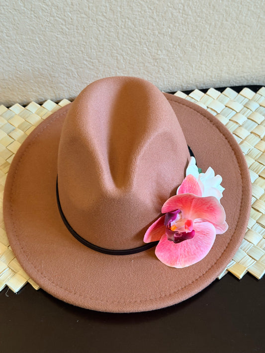 Shopify Product Title Island Memories Pua Orchid Floral Hat | One-of-One