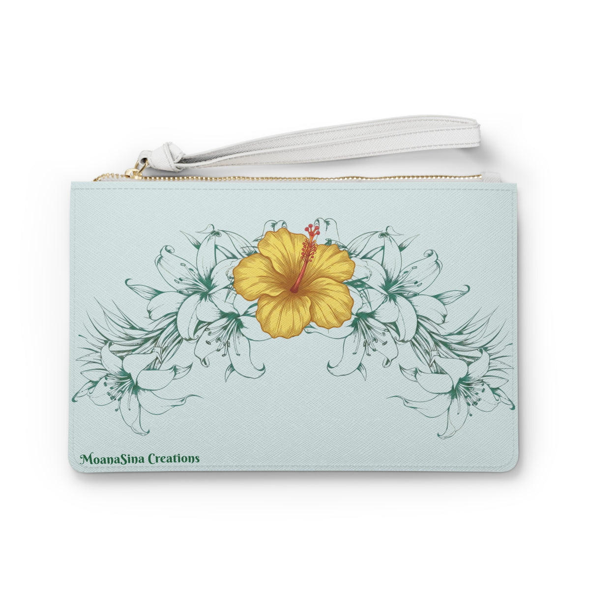 Lily Lei Clutch Bag | Original MoanaSina Creations Floral Wristlet