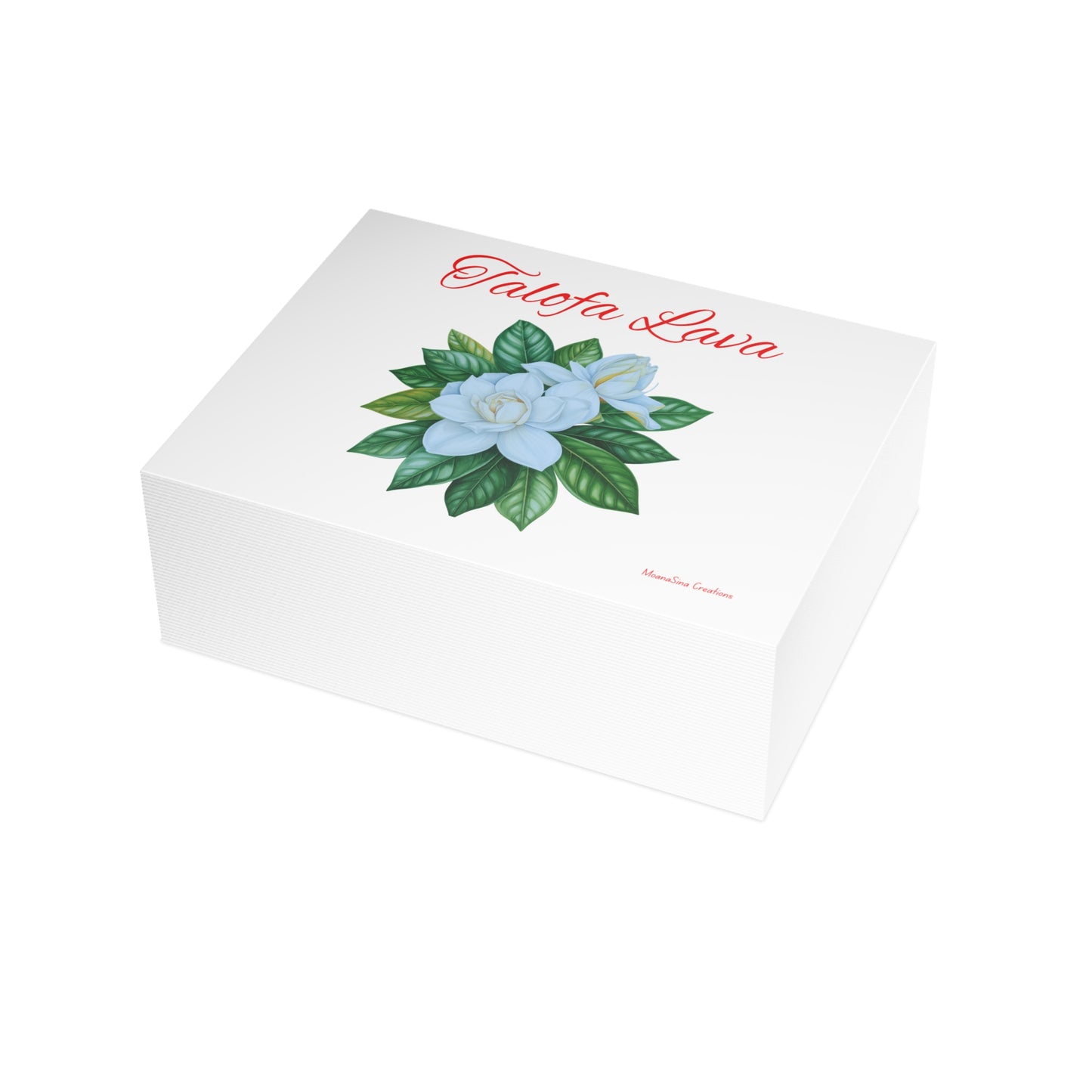 Talofa Lava Gardenia Postcards – Tropical Samoan Greeting Cards | Elegant Pacific-Inspired Stationery by MoanaSina Creations