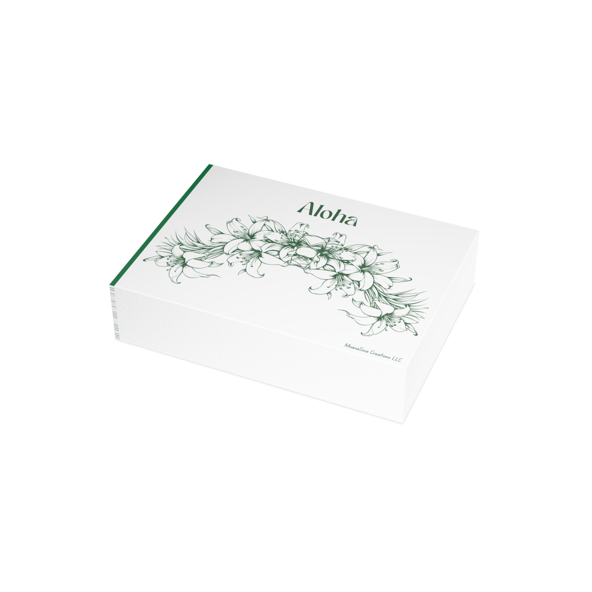 Aloha Note Cards with Envelopes (Green)