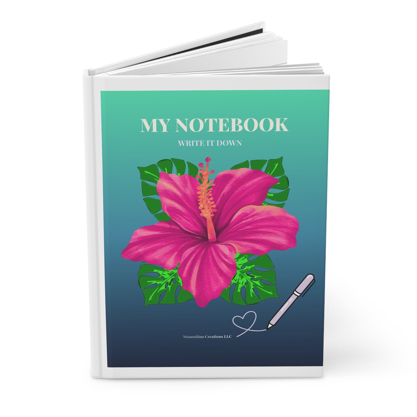 Tropical Floral Hardcover Journal – Etelani Hibiscus "Write It Down”