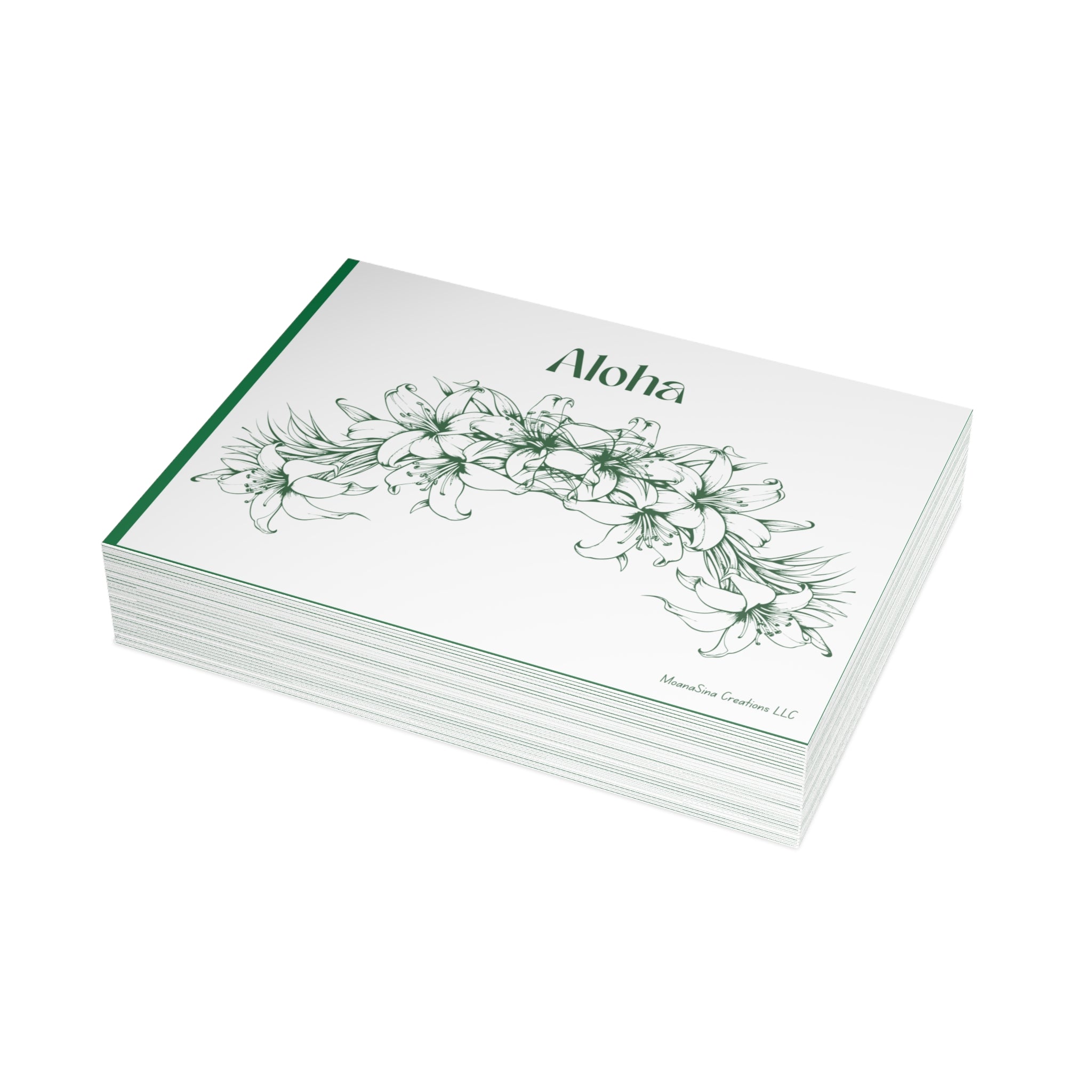Aloha Note Cards with Envelopes (Green)