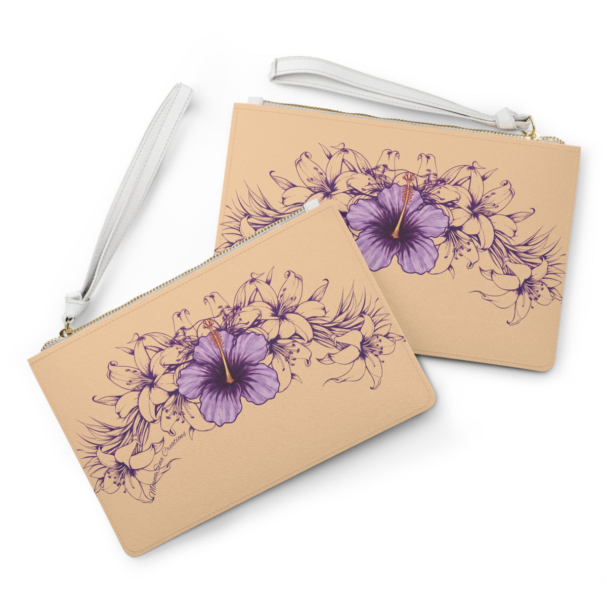Lily Lei Clutch Bag | Original MoanaSina Creations Floral Wristlet