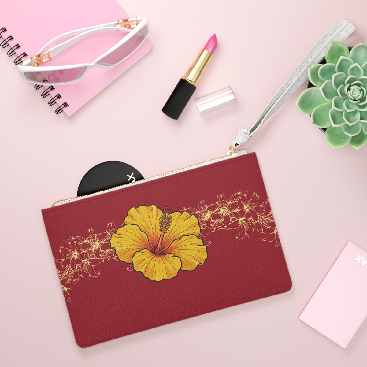 Lily Lei Clutch Bag | Original MoanaSina Creations Floral Wristlet