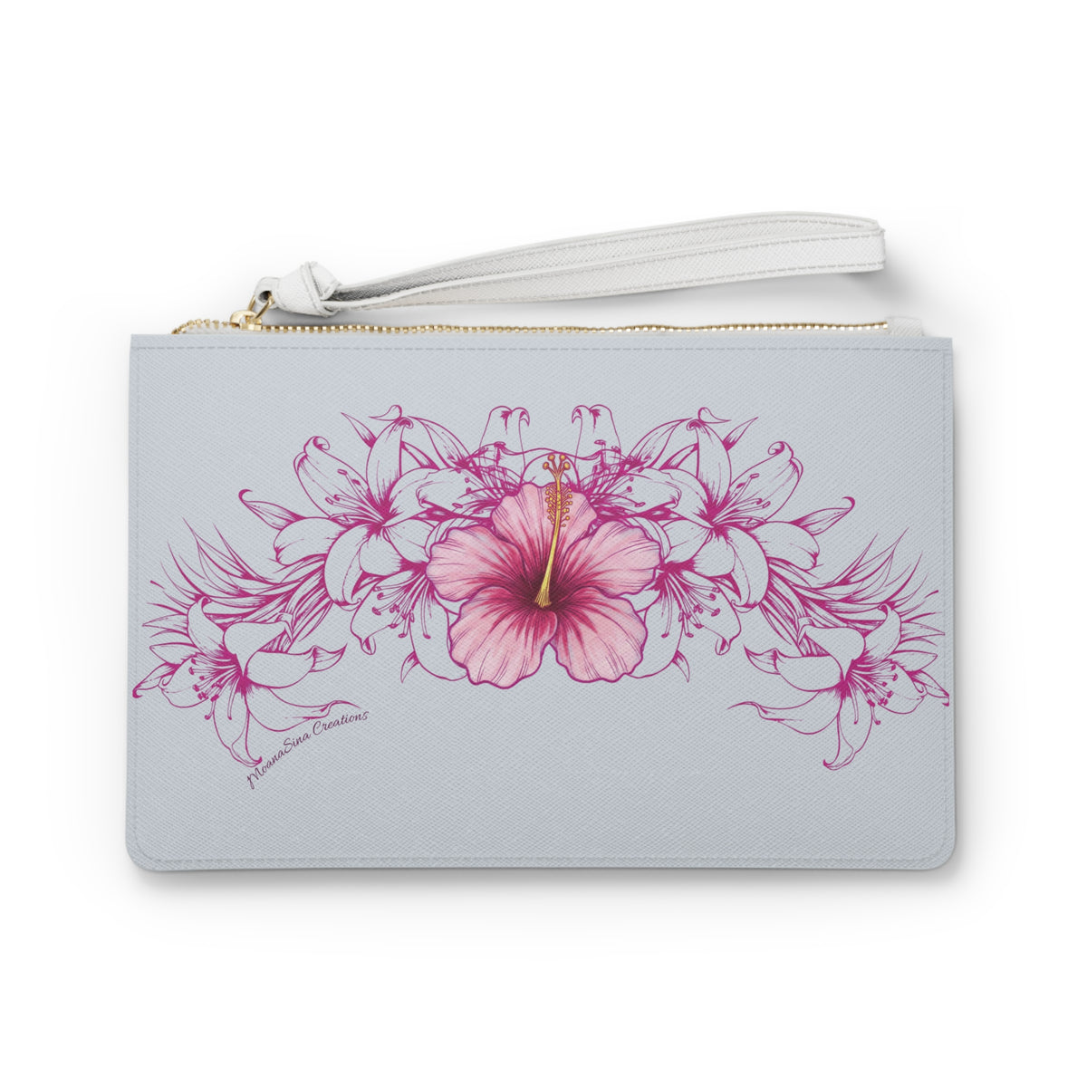 Lily Lei Clutch Bag | Original MoanaSina Creations Floral Wristlet