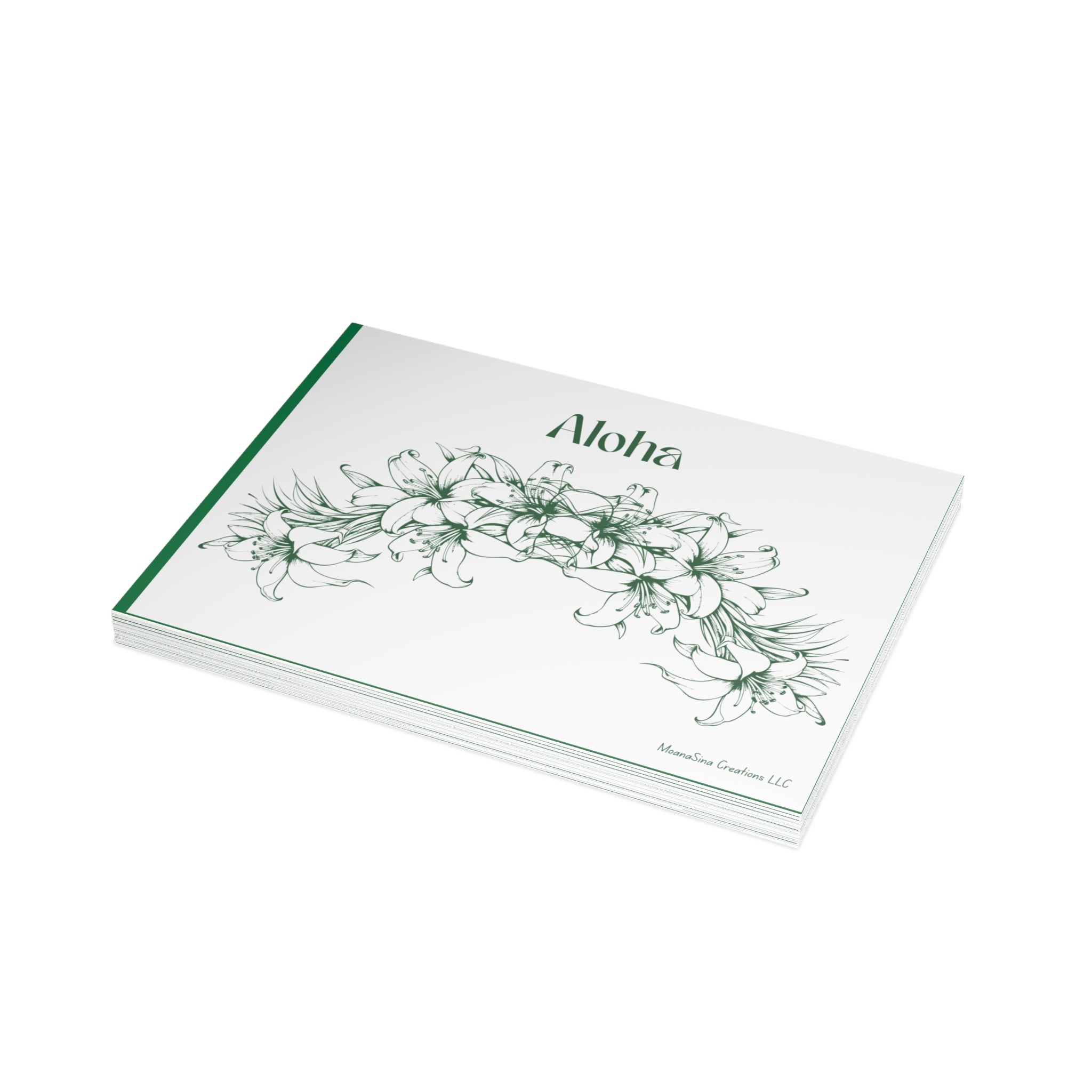 Aloha Note Cards with Envelopes (Green)