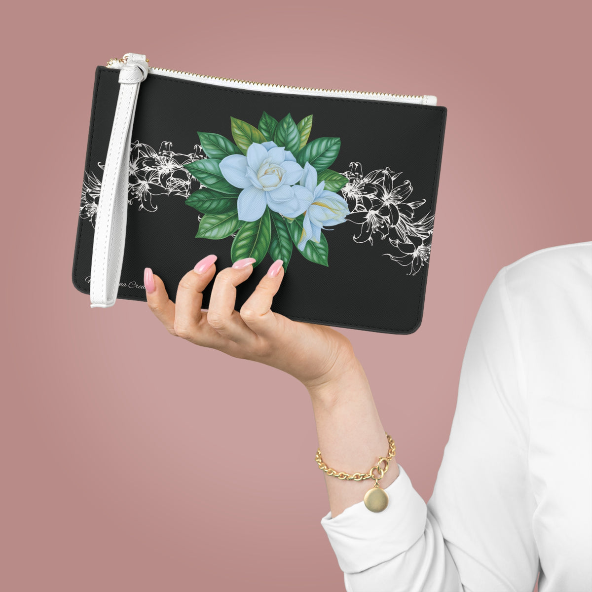 Lily Lei Clutch Bag | Original MoanaSina Creations Floral Wristlet