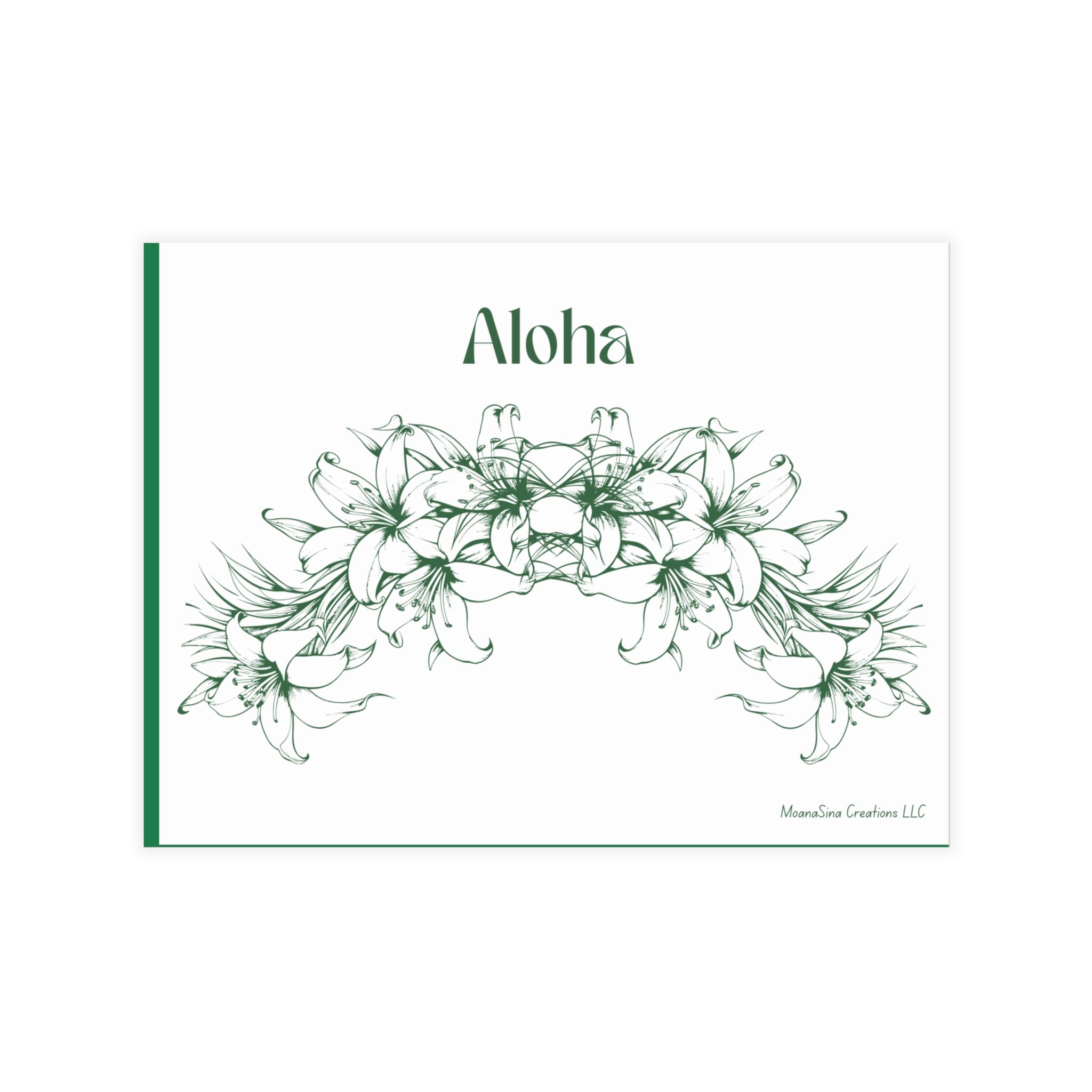 Aloha Note Cards with Envelopes (Green)