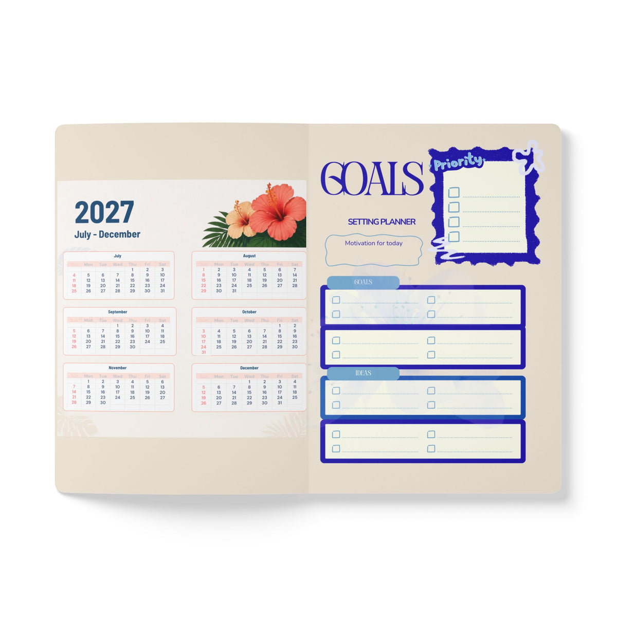 Follow the Sun Floral Cross Prayer Journal — A Journal for Thoughts, Prayers, and Words