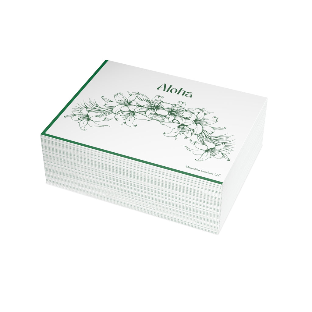 Aloha Note Cards with Envelopes (Green)