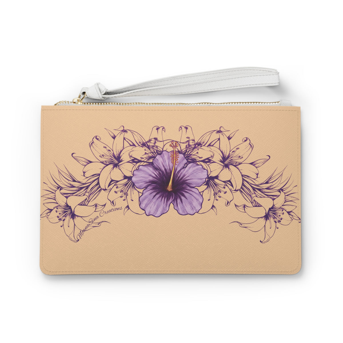 Lily Lei Clutch Bag | Original MoanaSina Creations Floral Wristlet