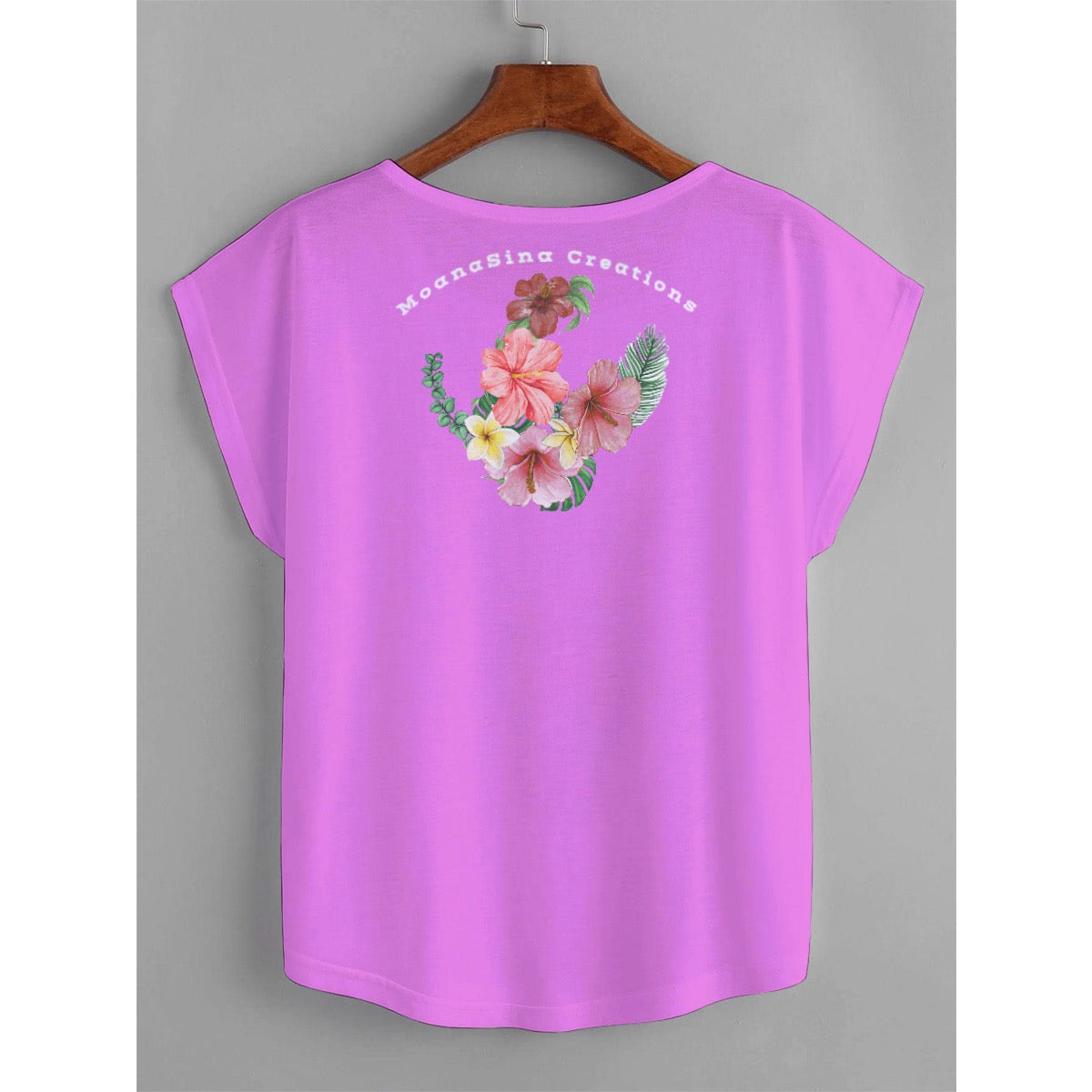 All-Over Print Women's Curved Hem T-shirt (Plus Size)