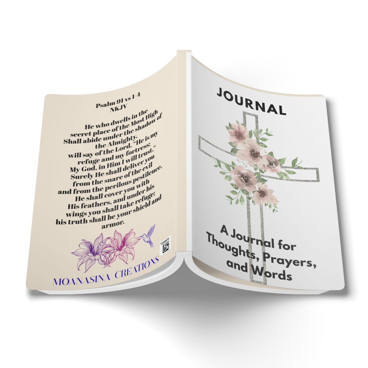 Follow the Sun Floral Cross Prayer Journal — A Journal for Thoughts, Prayers, and Words