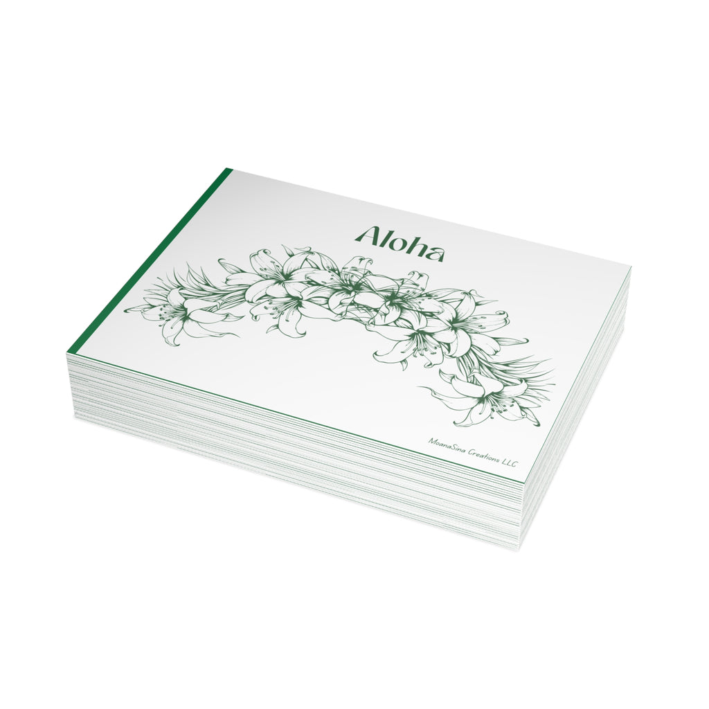 Aloha Note Cards with Envelopes (Green)