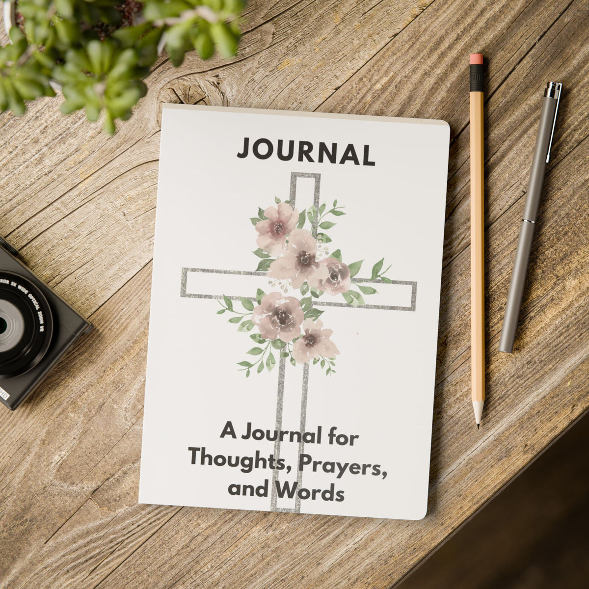 Follow the Sun Floral Cross Prayer Journal — A Journal for Thoughts, Prayers, and Words
