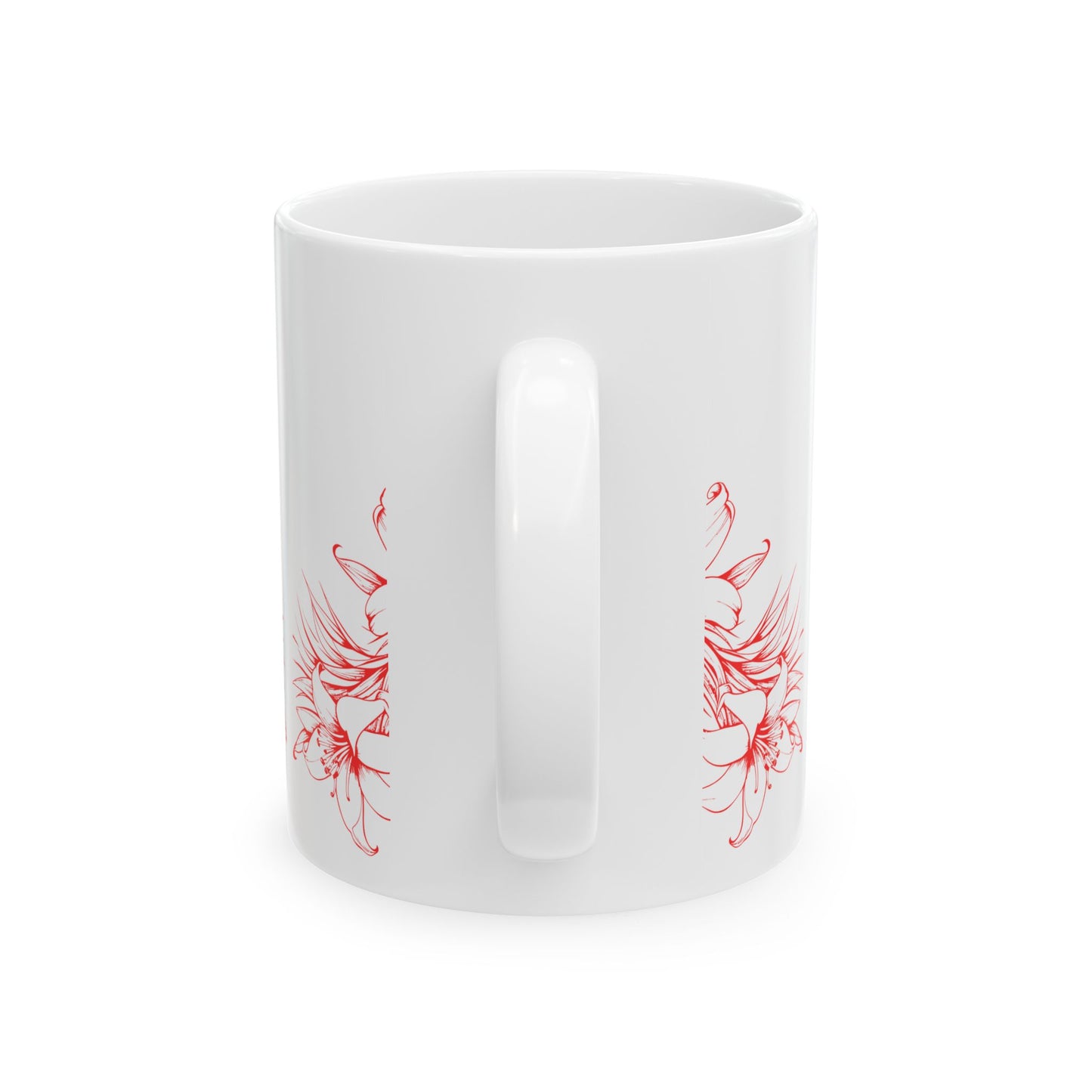 Talofa Floral Ceramic Mug | Polynesian Greeting Coffee Cup | Samoan Inspired Gift | 15oz Island Tea Mug