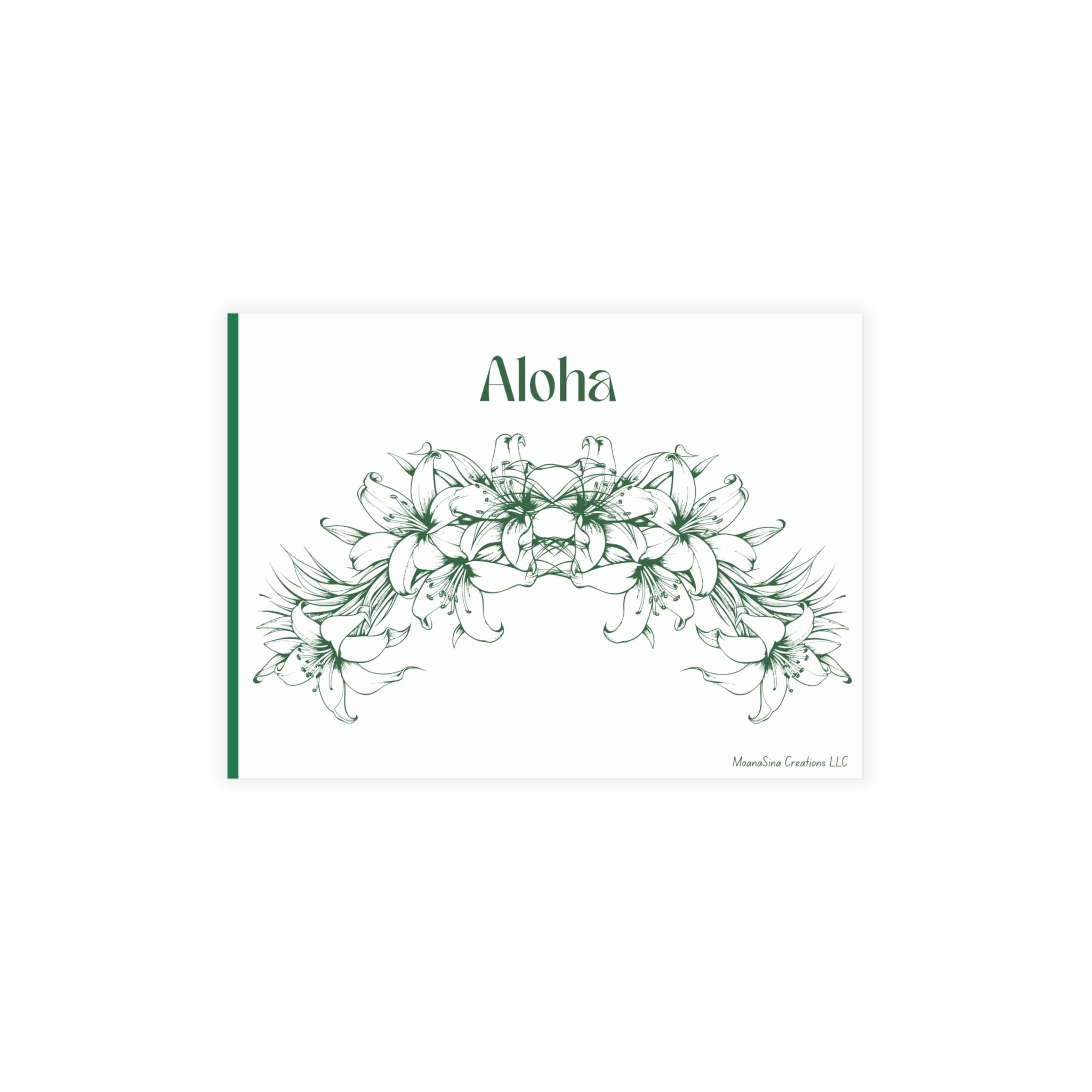 Aloha Note Cards with Envelopes (Green)