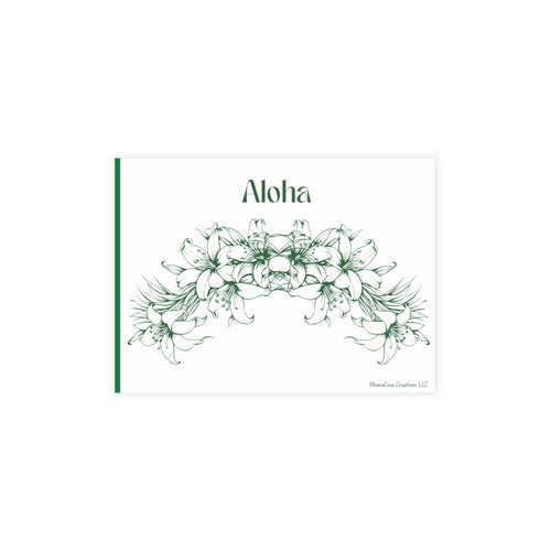Aloha Note Cards with Envelopes (Green)