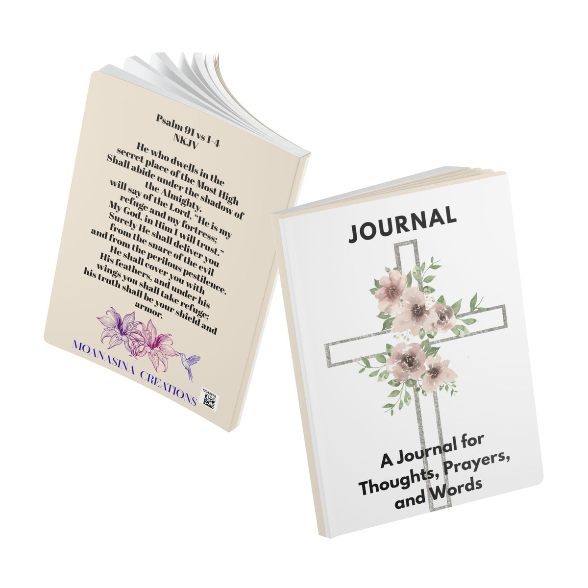 Follow the Sun Floral Cross Prayer Journal — A Journal for Thoughts, Prayers, and Words