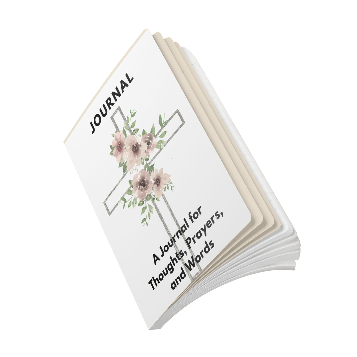 Follow the Sun Floral Cross Prayer Journal — A Journal for Thoughts, Prayers, and Words