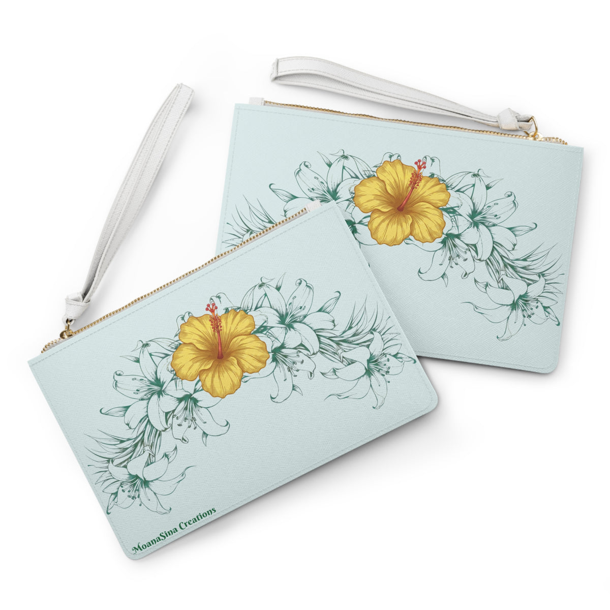 Lily Lei Clutch Bag | Original MoanaSina Creations Floral Wristlet