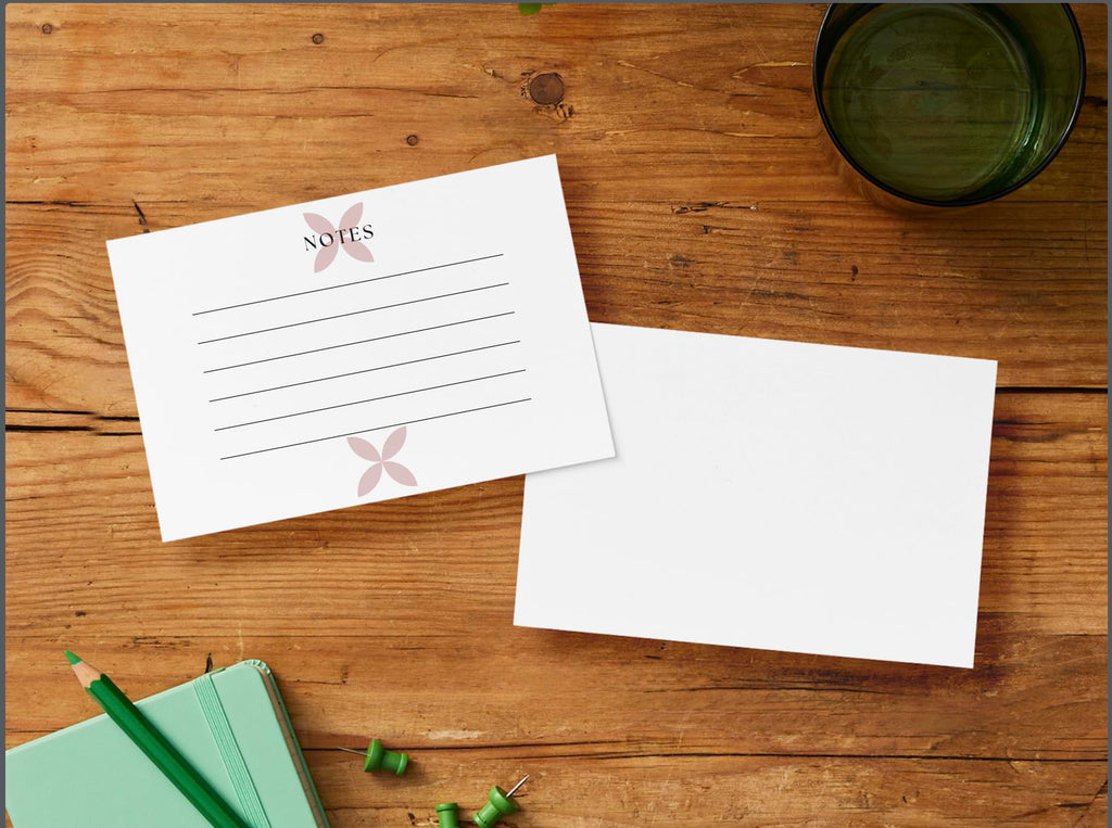 Custom-Designed Note Cards - Fualaau/Flower (set if 5 or 10 with envelopes)