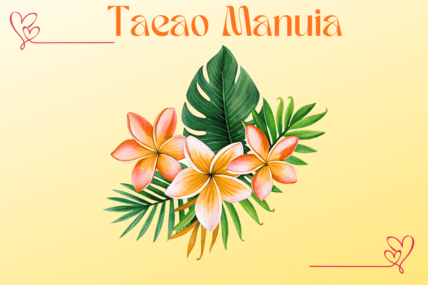 Tropical Plumeria Mug — "Taeao Manuia (Good Morning)" Accent Ceramic Mug