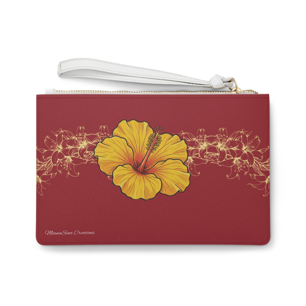 Lily Lei Clutch Bag | Original MoanaSina Creations Floral Wristlet