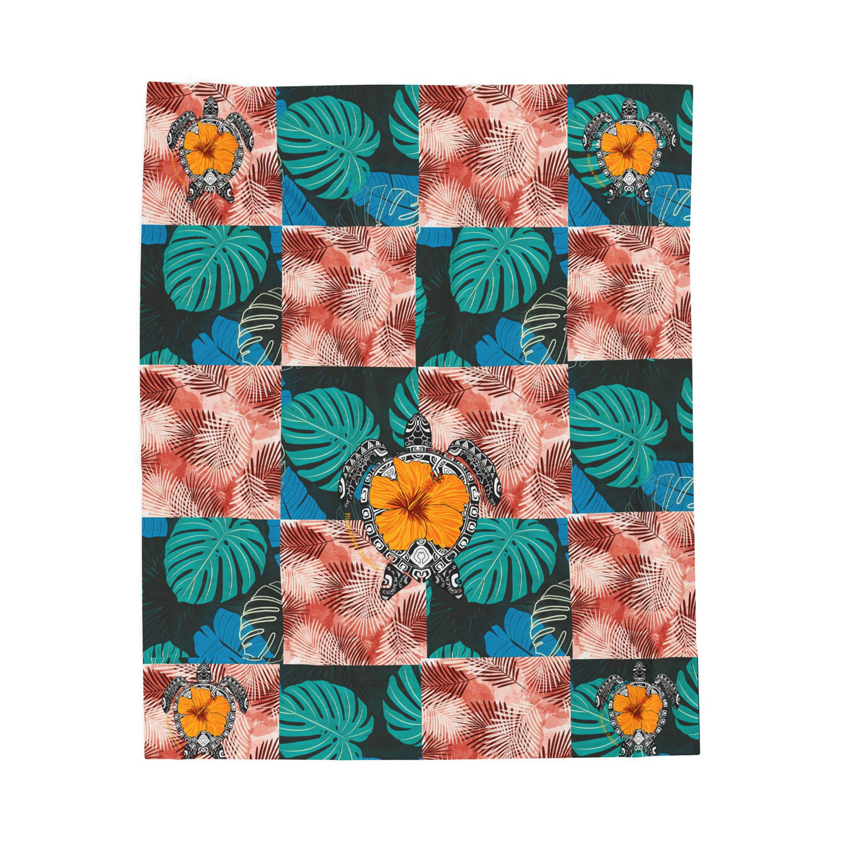 Polynesian-Inspired Designs on Velveteen Plush Blanket | Heritage Culture Family