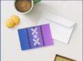 Note cards Samoan designs Purple (Siapo/Tapa) Single-sided set of 5