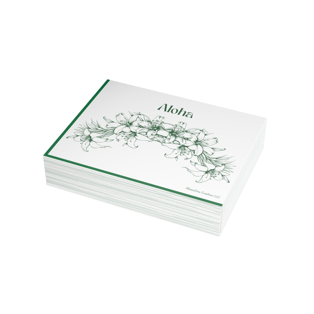 Aloha Note Cards with Envelopes (Green)
