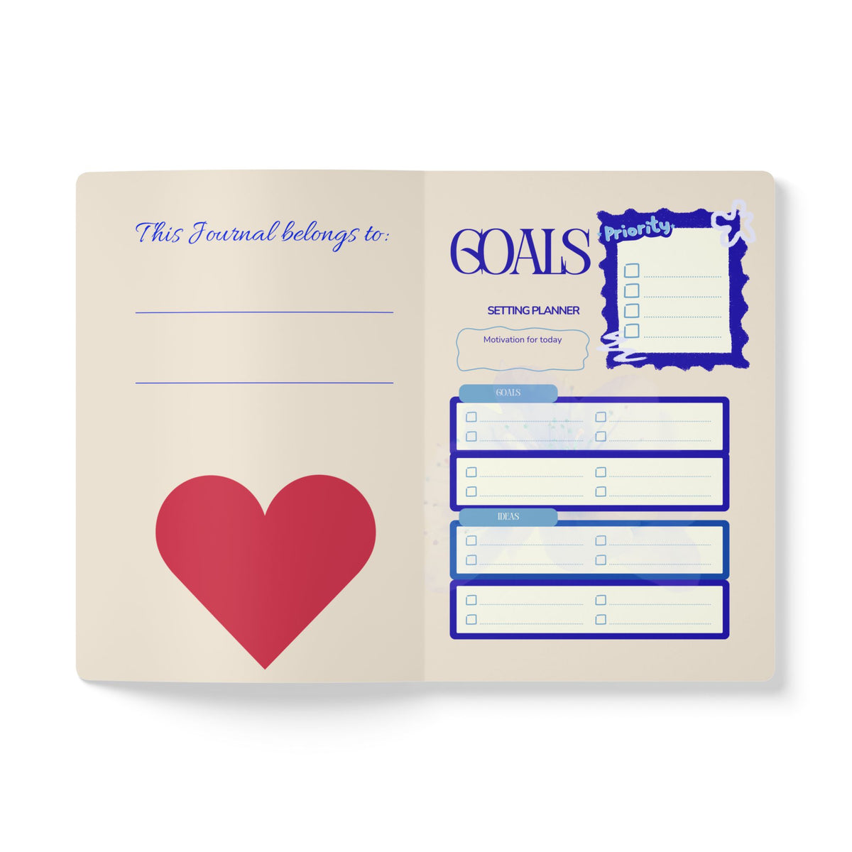Follow the Sun Floral Cross Prayer Journal — A Journal for Thoughts, Prayers, and Words