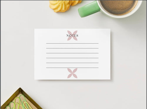 Custom-Designed Note Cards - Fualaau/Flower (set if 5 or 10 with envelopes)