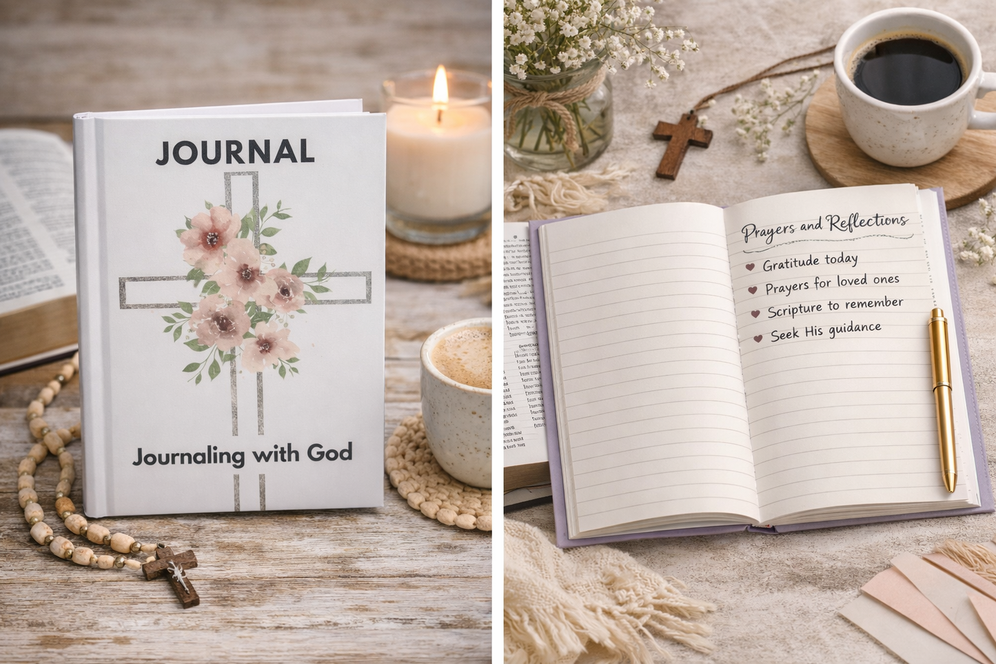 Follow the Sun (Foloolela) Floral Cross Journal | Write your Thoughts and Reflect