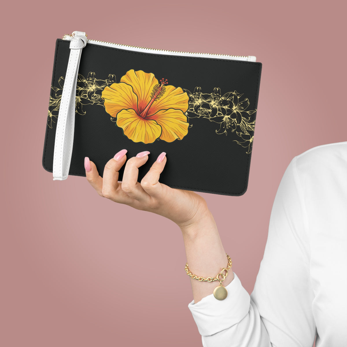 Lily Lei Clutch Bag | Original MoanaSina Creations Floral Wristlet