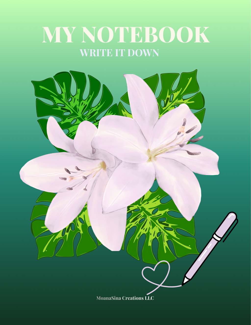 Floral 'Faatuiolemotu Flower' Journal | Premium Notebook