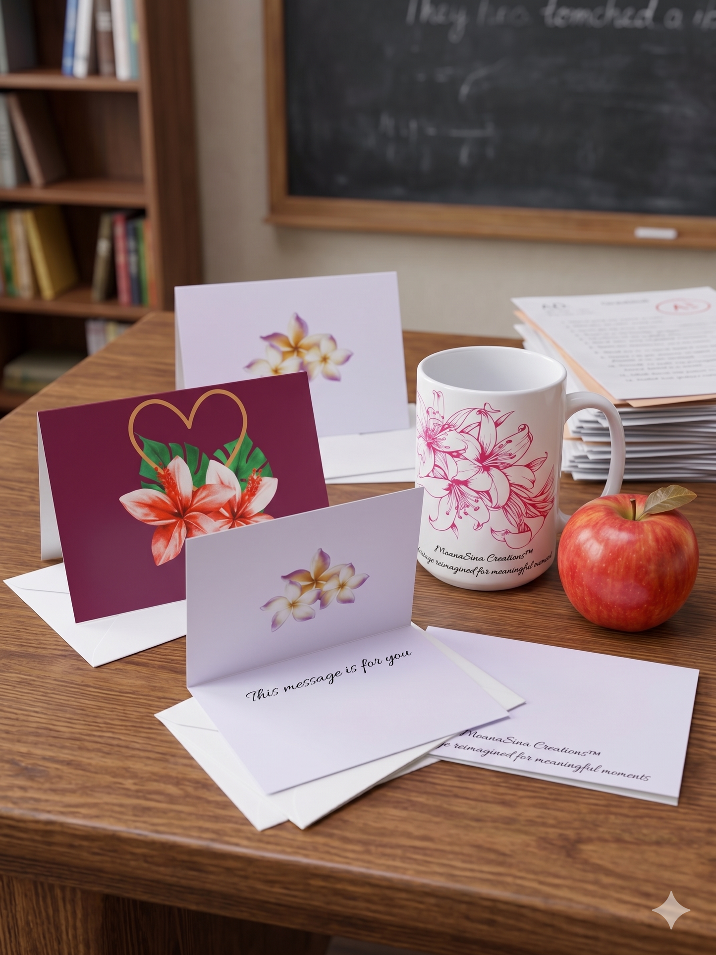 🌺💌 Alofa Bloom Heritage Greeting Card Single or Set