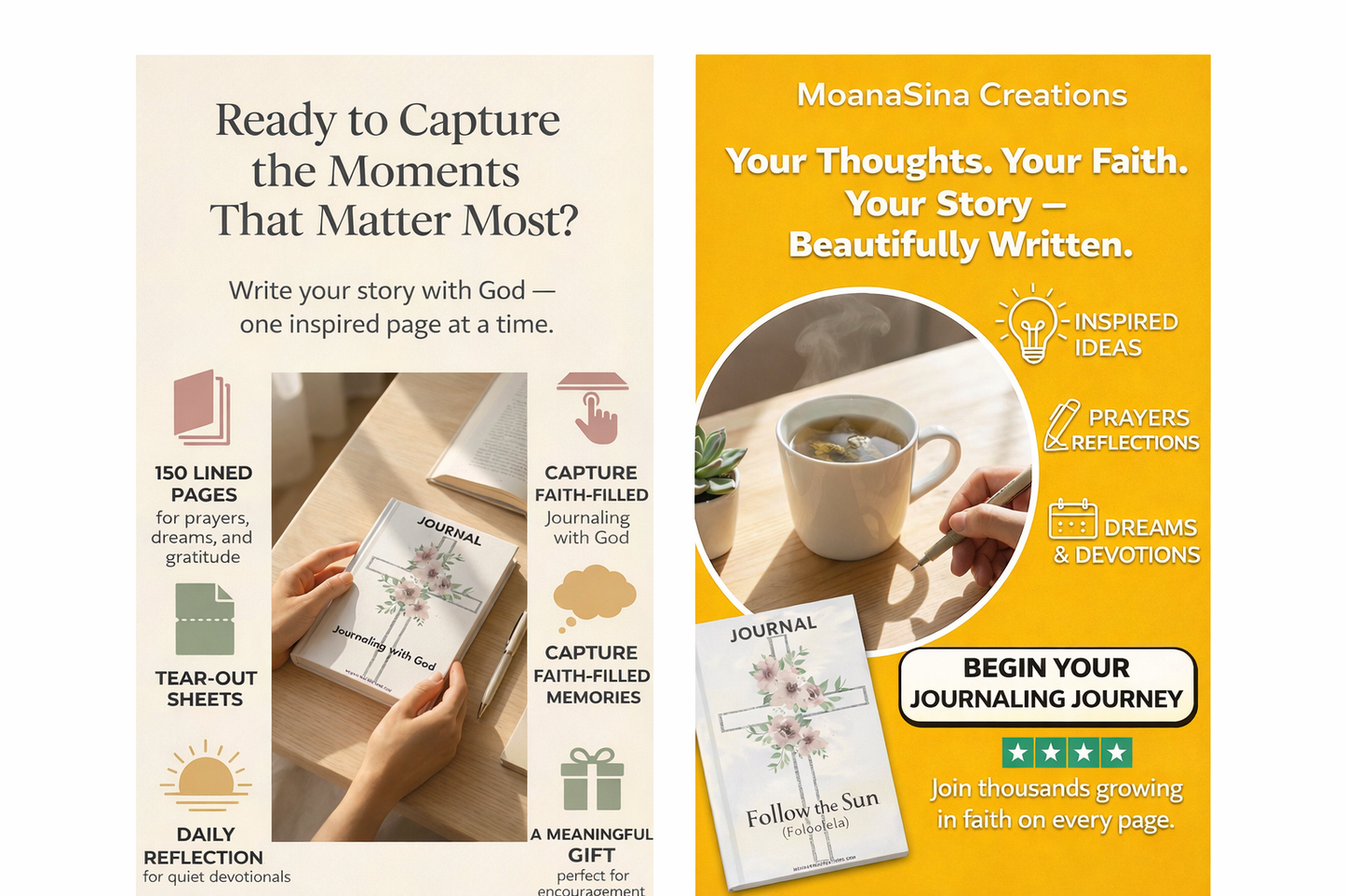 Sina Heritage Tumbler & Follow the Sun Journal Gift Set | SAVE 10% When Bundled