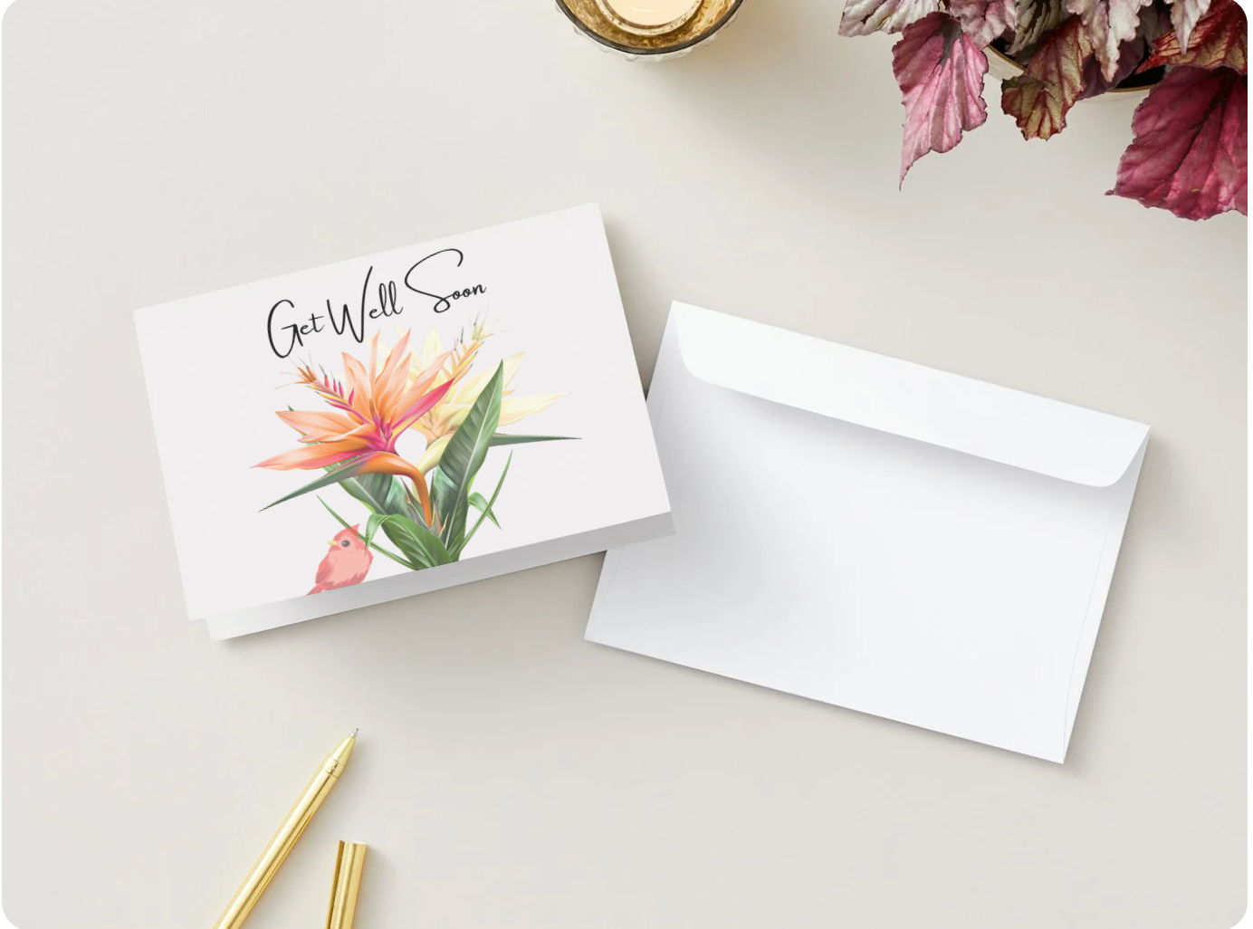 Hearts Plumeria Greeting Cards – Pacific Island Design (Set of 5)