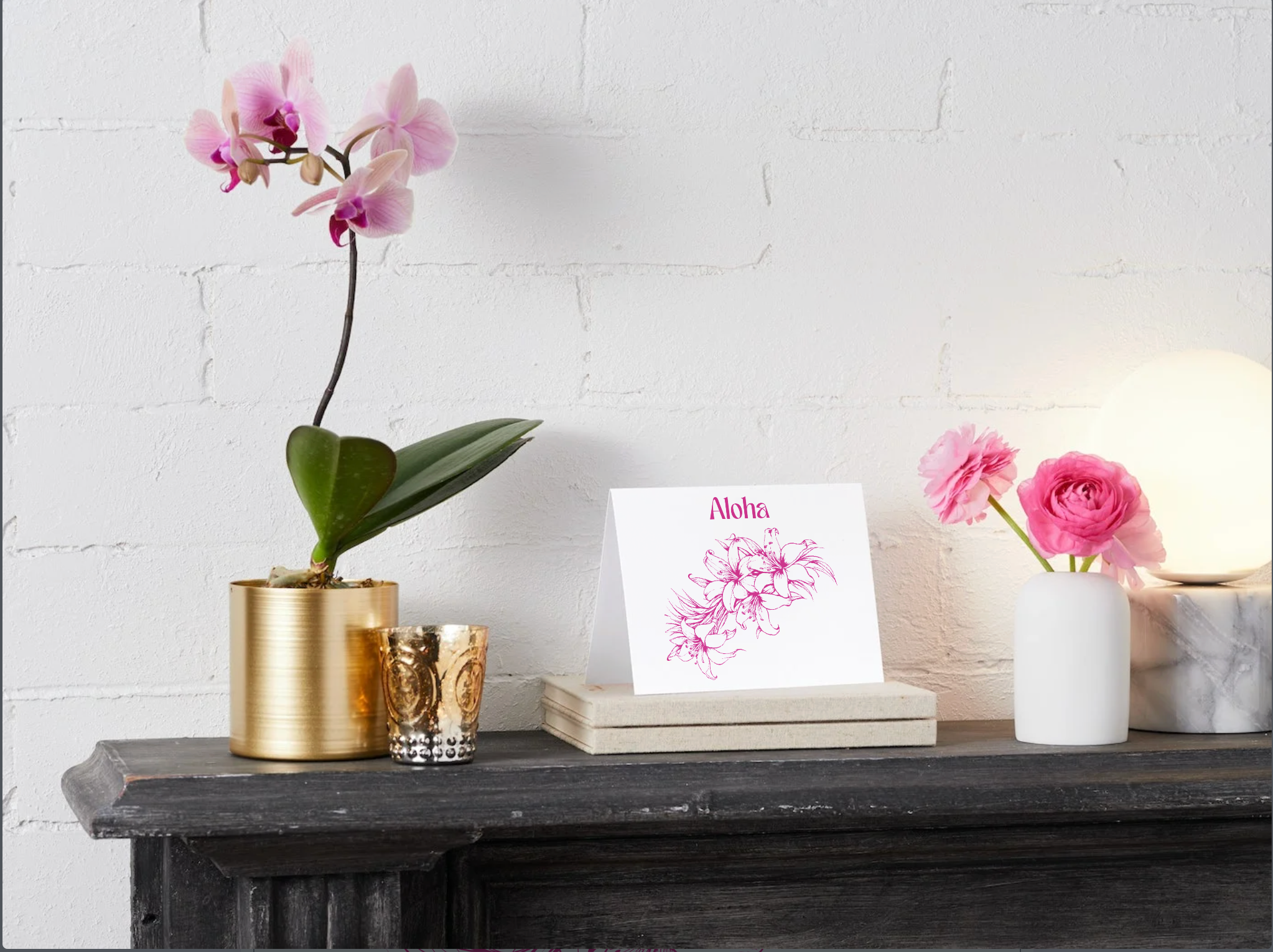 Aloha and Talofa Greeting Cards - Outside design - blank inside (Set of 5)