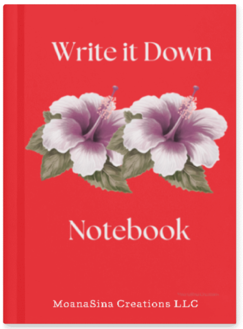 Write It Down Lene Susana Hibiscus Hardcover Notebook – Tropical Matte Journal for Notes, Ideas & Daily Inspiration