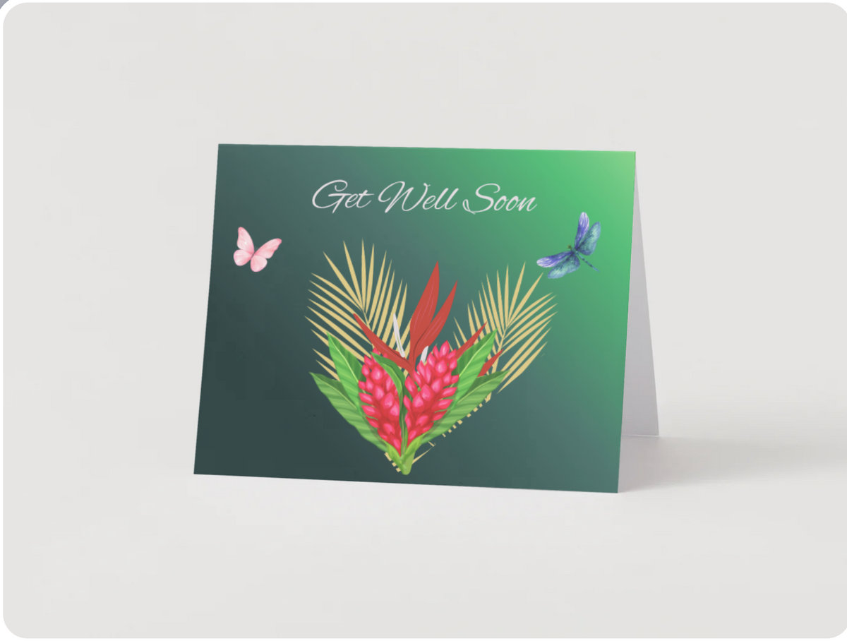 Have Faith folded greeting card with heart and cross design