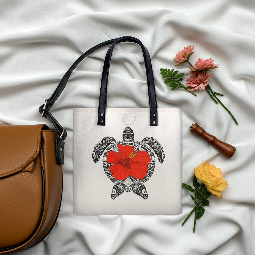 Polynesian Custom Designed Sea Turtle (Laumei/Honu) Two-Sided Shoulder Bag I Tatau Collection