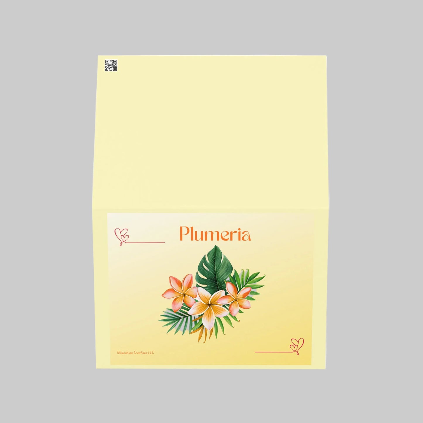🌼 Plumeria Island Greeting Card – Everyday Set of 8 cards
