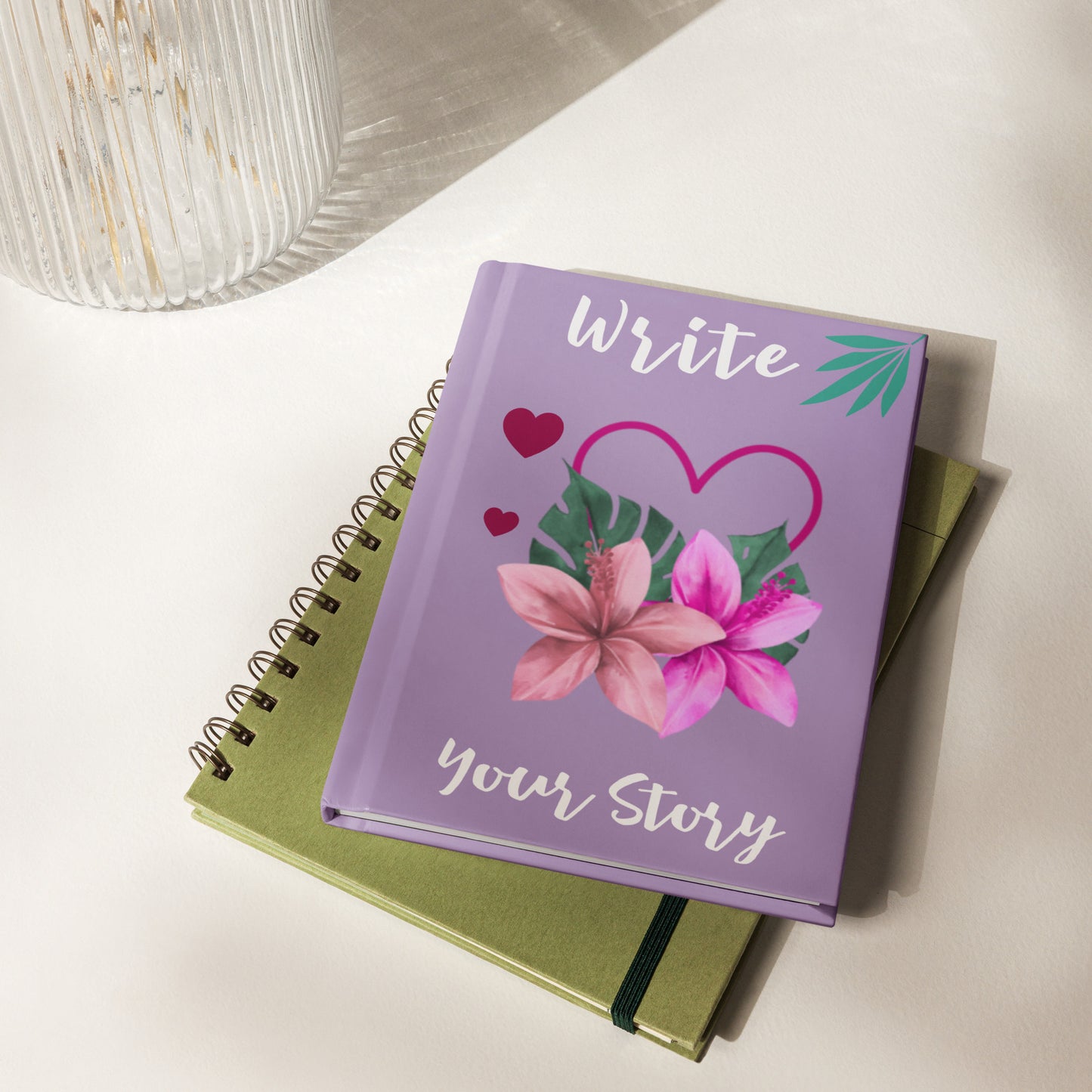 Plumeria Designed Hardcover Journal – Danielle Notebook | Island-Inspired Journal