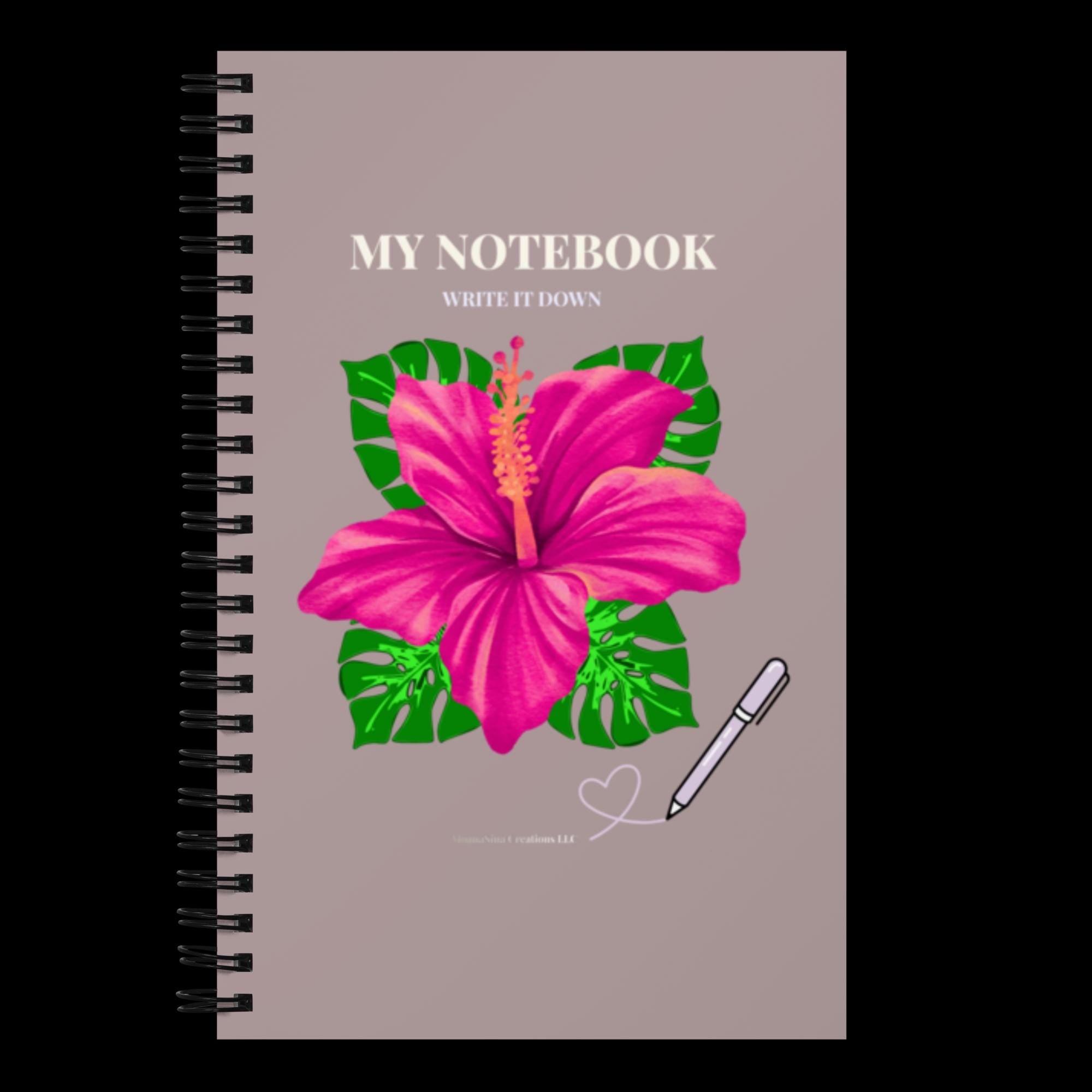 The Etelani - Vibrant Hibiscus Spiral Notebook