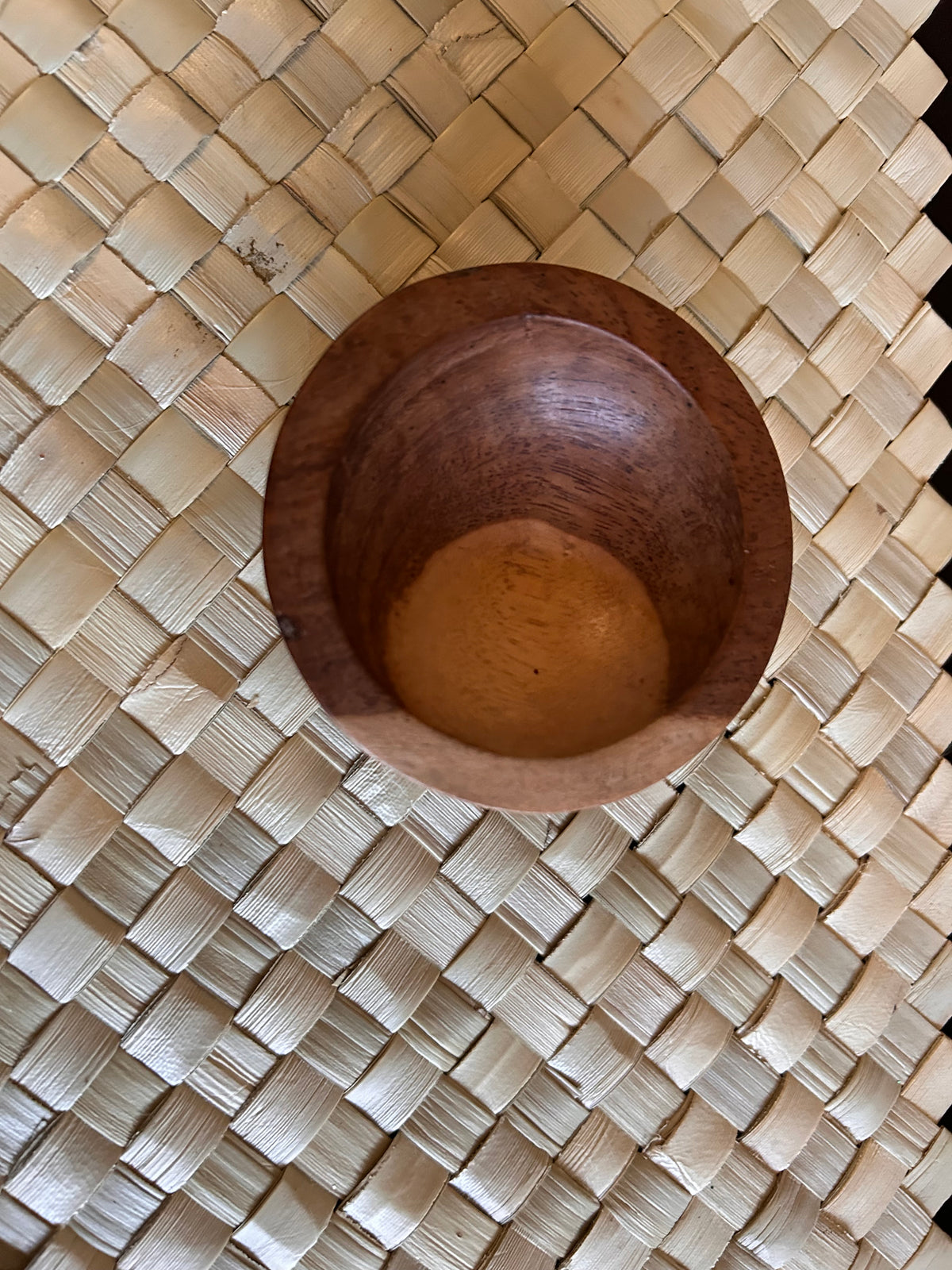 Golden-brown miniature Samoan tanoa handcrafted in Samoa